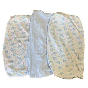 Vintage Dundee Mickey Mouse Bassinet Sheet Set Blue Baby Nursery 3 Piece USA